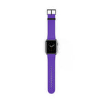 Classic Solid Purple Faux Leather Apple Watch Wrist Band