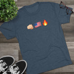 Unisex America F*ck Yeah Got Signal Houthi Tri-Blend Crew T-Shirt