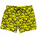 Men's Yellow Happy Face Graffiti Smile Swimsuit Shorts Swim Trunks