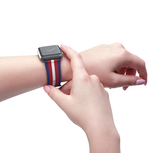 Blue Red White NATO Stripe Wristband