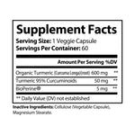 Turmeric with BioPerine® (Black Pepper Fruit Extract) (60 Capsules)