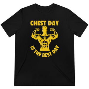 Men's Old School Classic Chest Day Is The Best Day Triblend T-Shirt