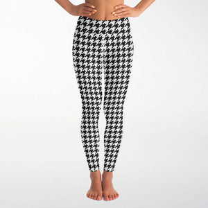 Women's Houndstooth Plaid Pattern High-waisted Yoga Leggings