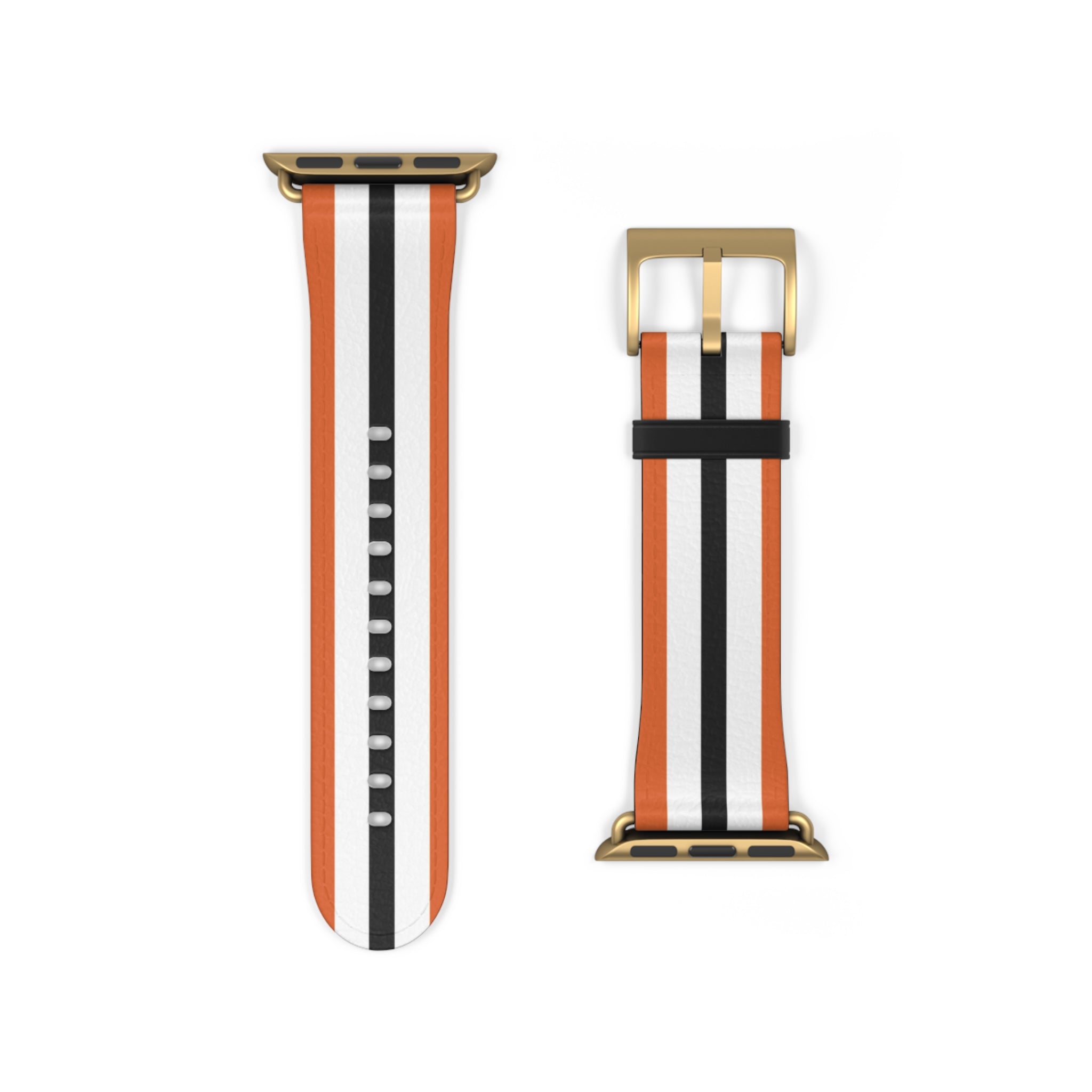 Orange White Black Stripe Wristband