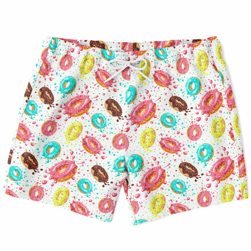 Men's Sprinkled Donuts Explosion Swimsuit Shorts Swim Trunks