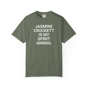 Unisex Jasmine Crockett Is My Spirit Animal Garment-Dyed T-Shirt