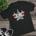 Unisex Tri-Blend F-47 Multi-Gun Finger Salute Crew T-Shirt