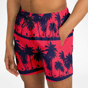 Red Magenta Palms Trunks