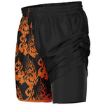 Orange Black Phantom Ghost Shorts