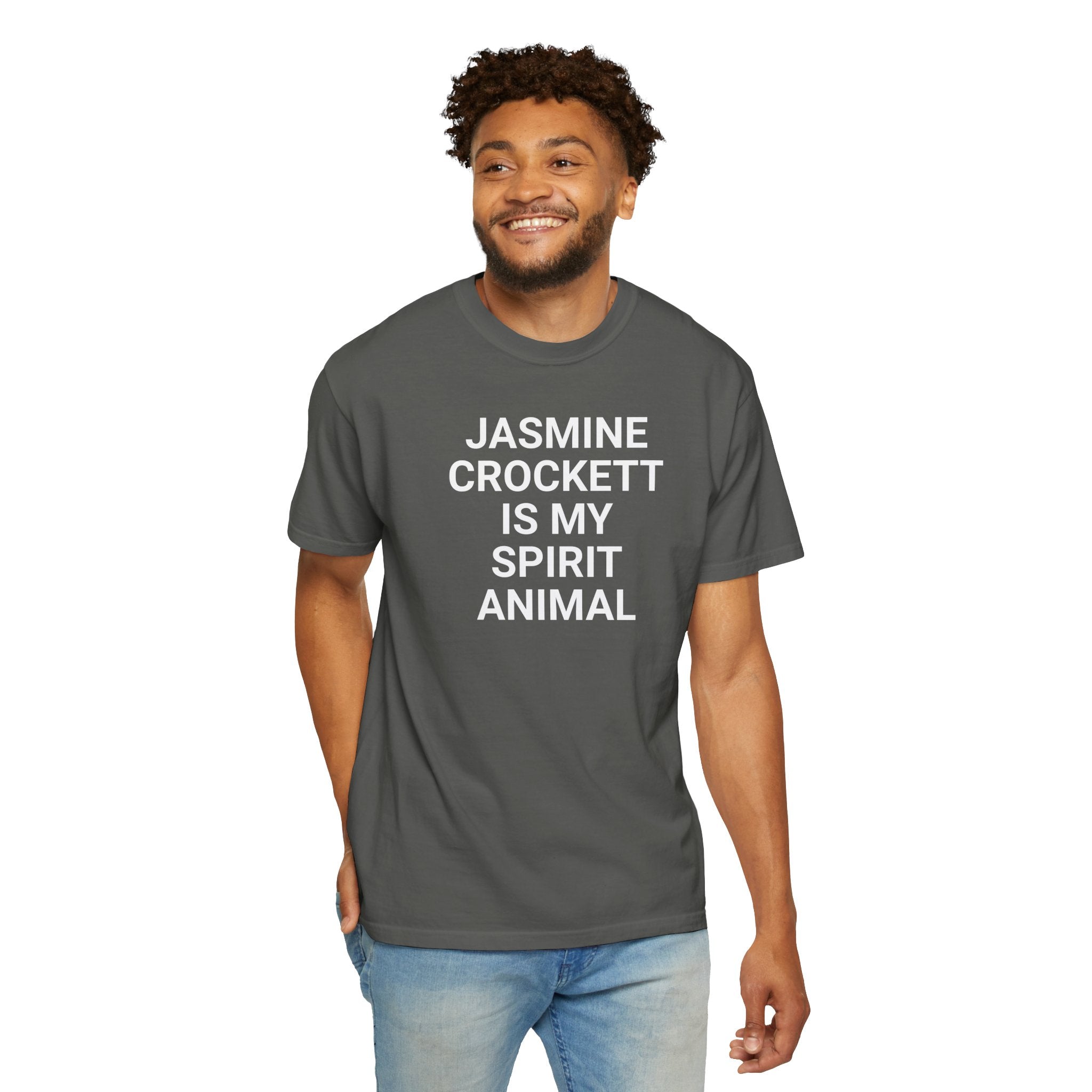 Unisex Jasmine Crockett Is My Spirit Animal Garment-Dyed T-Shirt