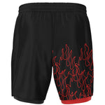 Red Pinstripe Shorts