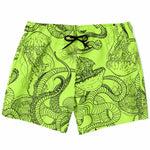 Men's Green Jellyfish Octopus Sea Creatures Swimsuit Shorts Swim Trunks