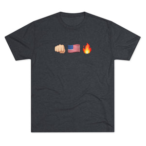 Unisex America F*ck Yeah Got Signal Houthi Tri-Blend Crew T-Shirt