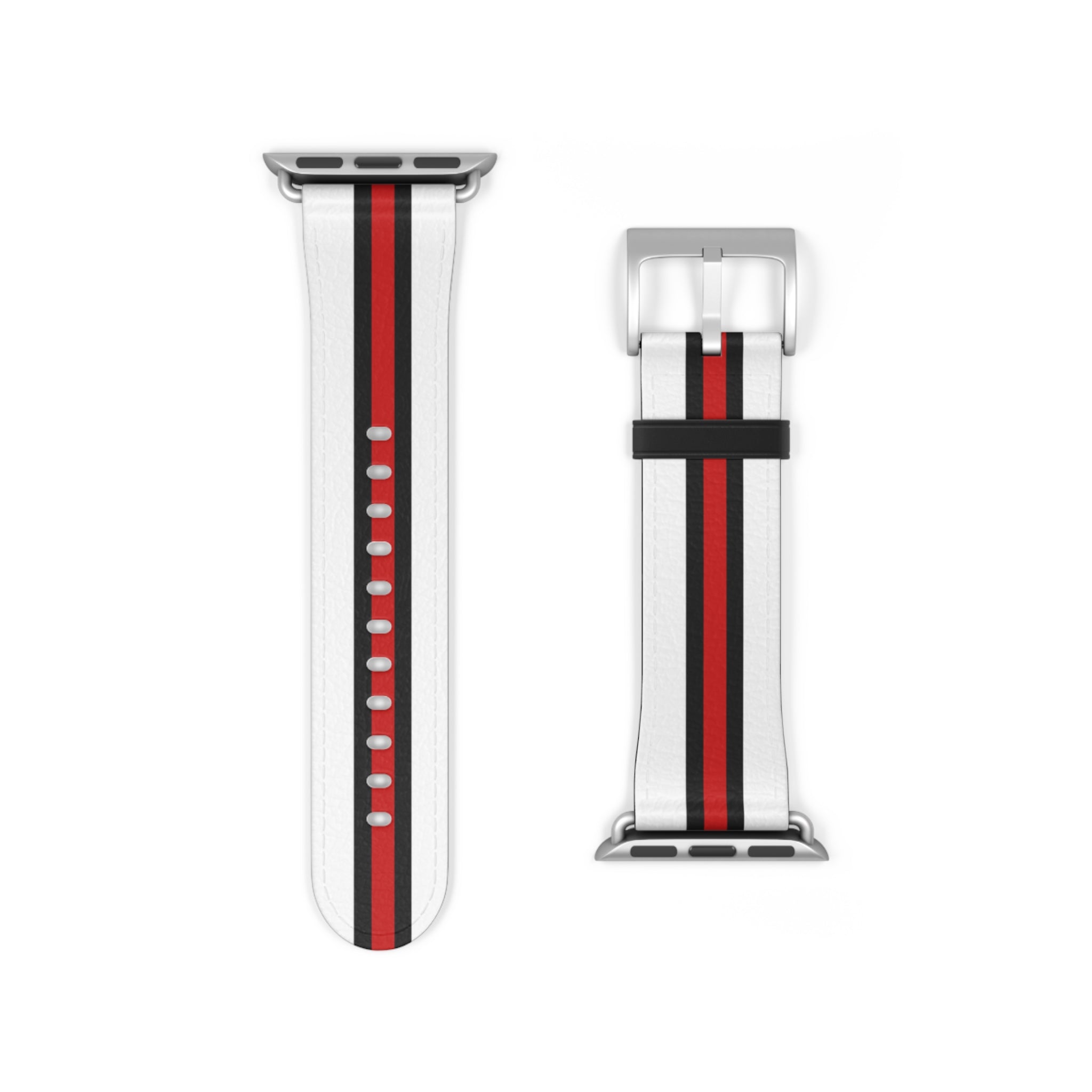 White Black Red Wristband