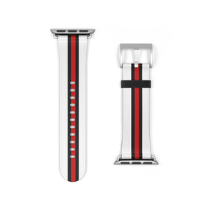 White Black Red Wristband