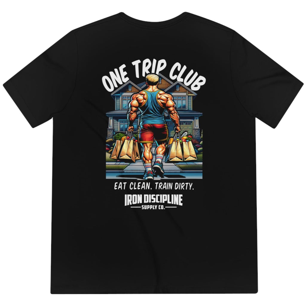 One Trip Grocery Meal Prep Club Male Bodybuilder Triblend T-Shirt