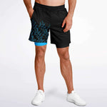 Blue Pinstripe Shorts