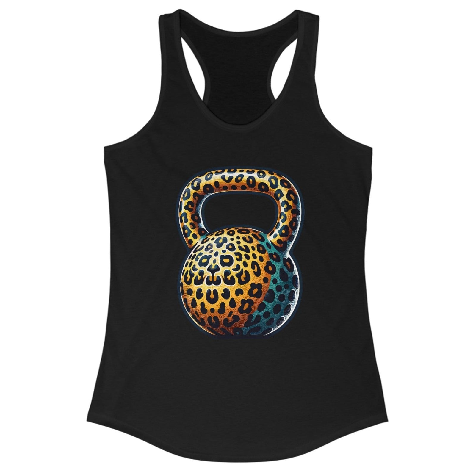 Women's Wild Cheetah Leopard Print Kettlebell Classic Tank Top