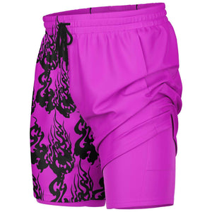 Black Pink Phantom Ghost Shorts