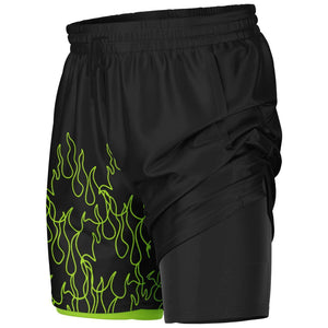 Green Pinstripe Shorts