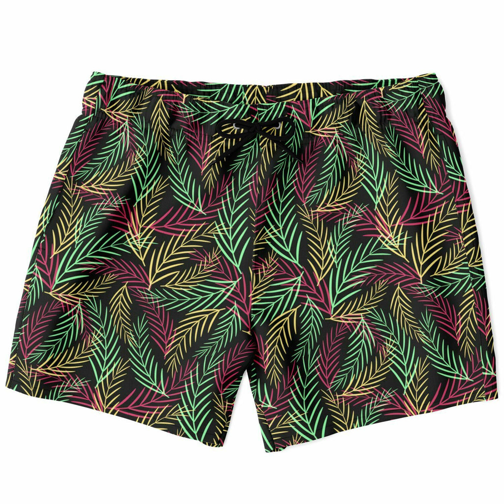 Men's Neon Palm Frans Swimsuit Shorts Swim Trunks