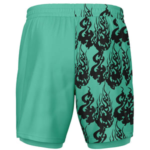 Black Seafoam Green Phantom Ghost Shorts