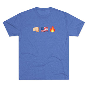 Unisex America F*ck Yeah Got Signal Houthi Tri-Blend Crew T-Shirt