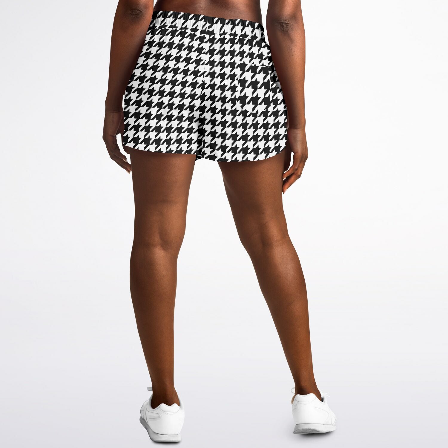 Houndstooth Plaid Running Shorts