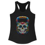 Women's Classic Dia De Los Muertos Sugar Skull Racerback Tank Top