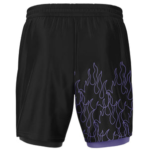 Purple Pinstripe Shorts