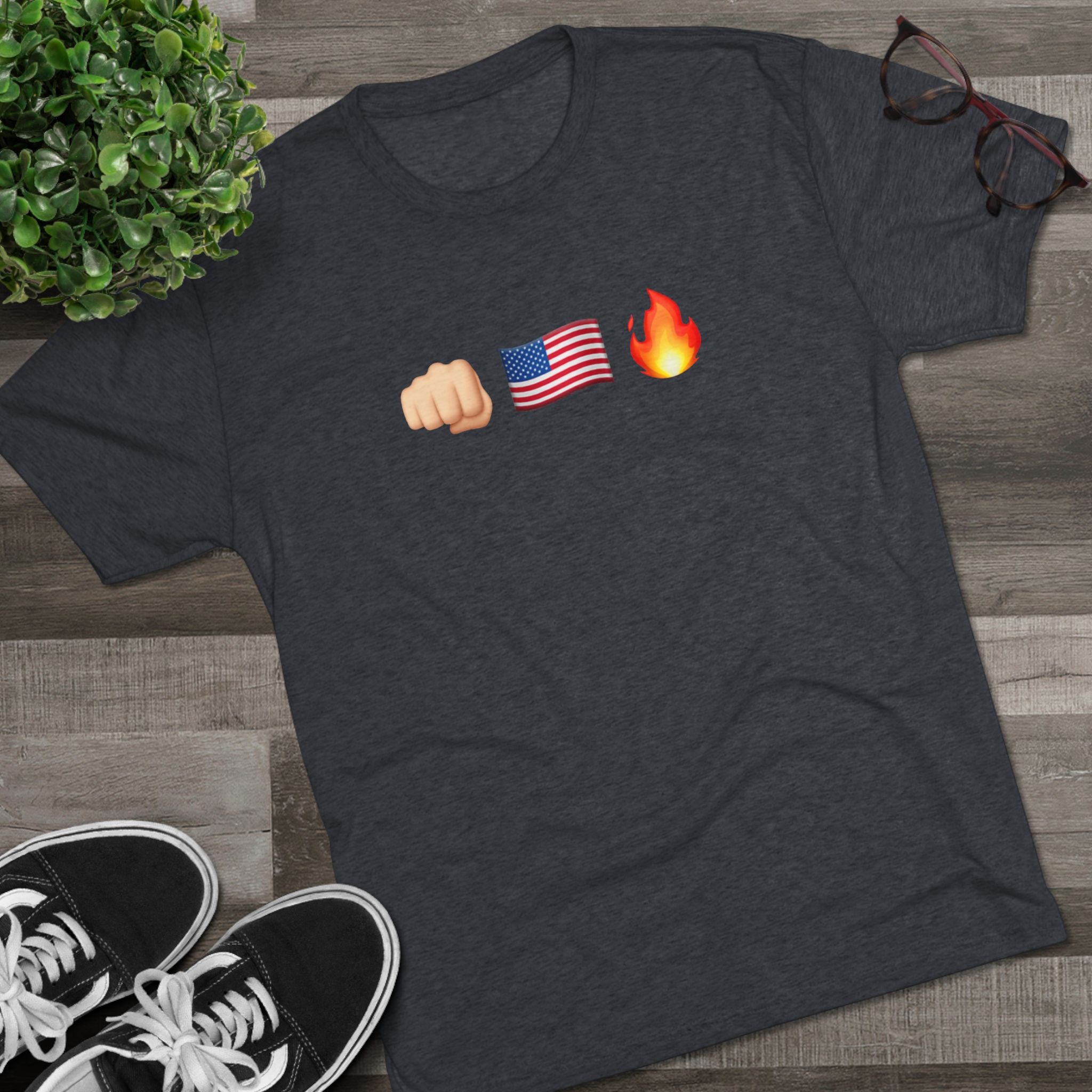 Unisex America F*ck Yeah Got Signal Houthi Tri-Blend Crew T-Shirt