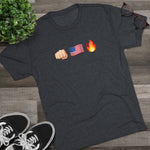 Unisex America F*ck Yeah Got Signal Houthi Tri-Blend Crew T-Shirt