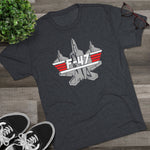 Unisex Tri-Blend F-47 Multi-Gun Finger Salute Crew T-Shirt