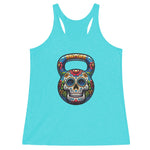 Women's Dia De Los Muertos Sugar Skull Tri-Blend Racerback Tank Top