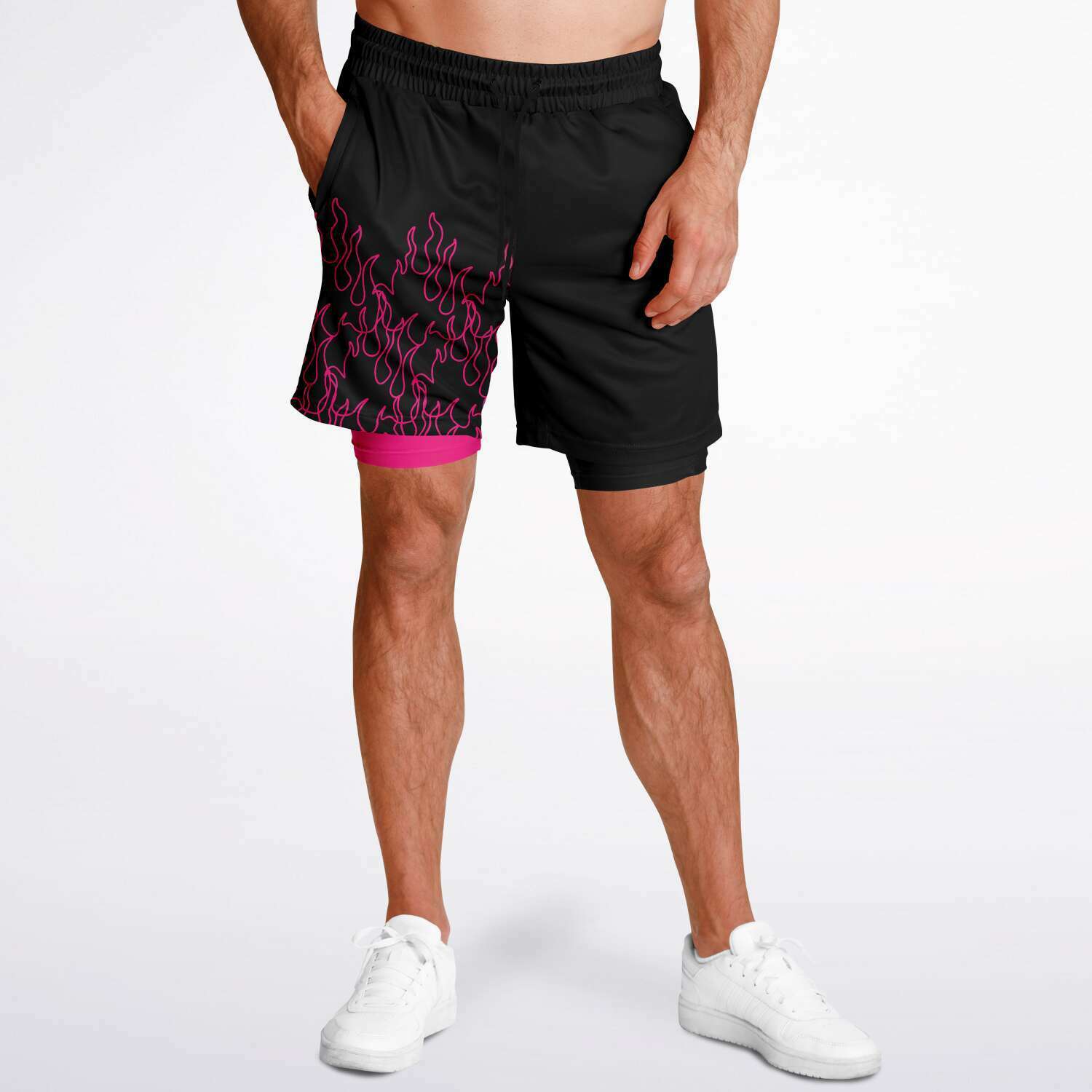 Pink Pinstripe Shorts