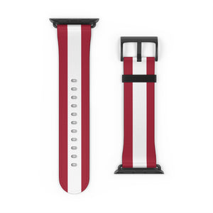 Crimson Red White  Wristband