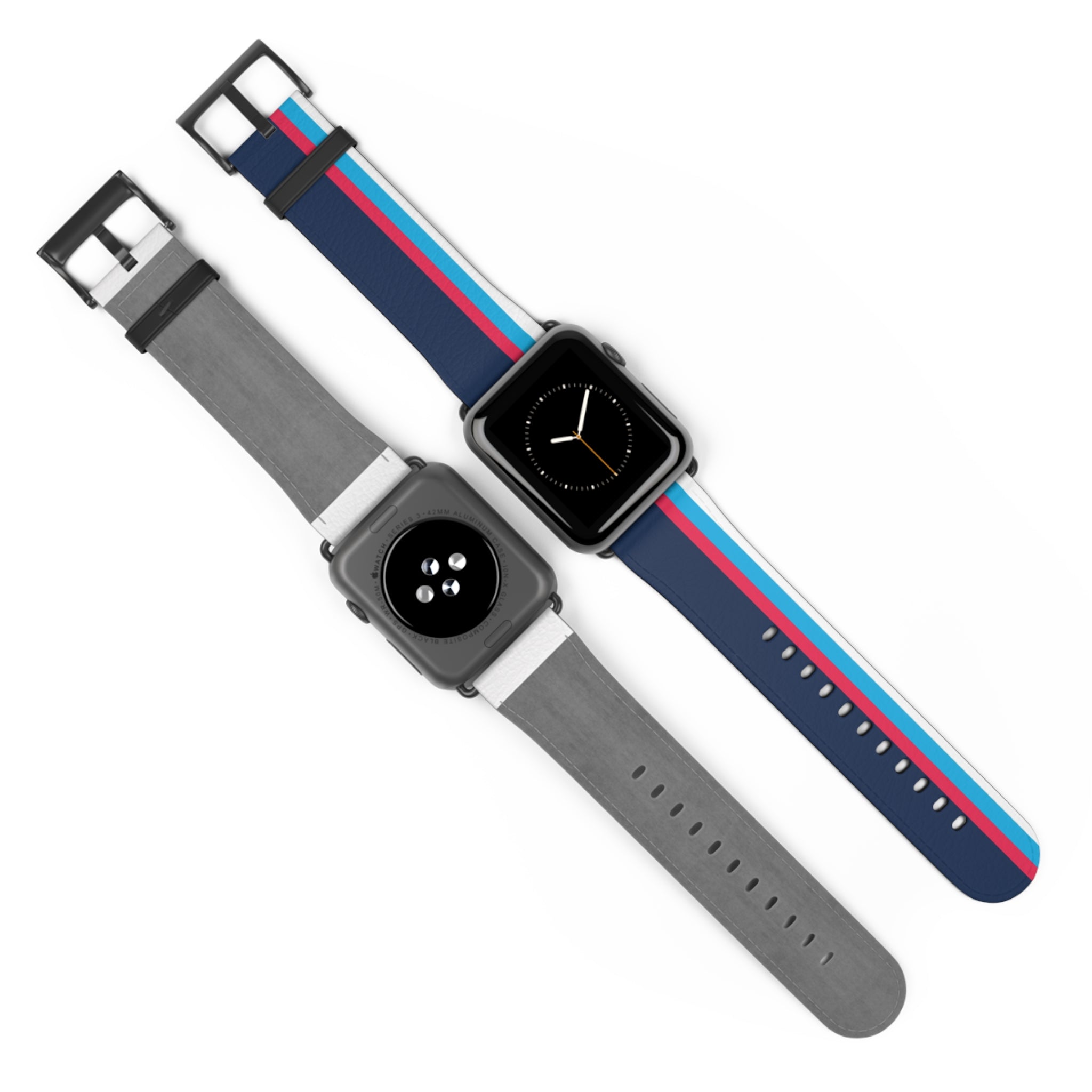 Blue Red Racing Stripe Wristband