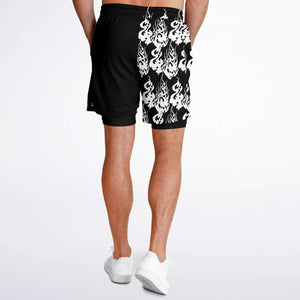 White Black Phantom Ghost Shorts