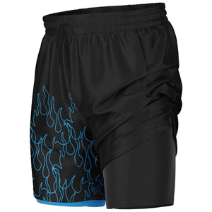 Blue Pinstripe Shorts