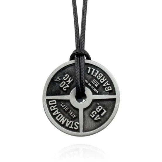 1 Inch 45 Lb. Plate Pendant Necklace For Bodybuilder Fitness Addicts