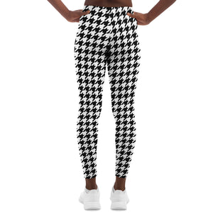 Houndstooth Plaid Mid-rise Leggings