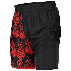 Red Black Phantom Ghost Shorts