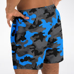 Black & Blue Camo Trunks