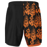 Orange Black Phantom Ghost Shorts