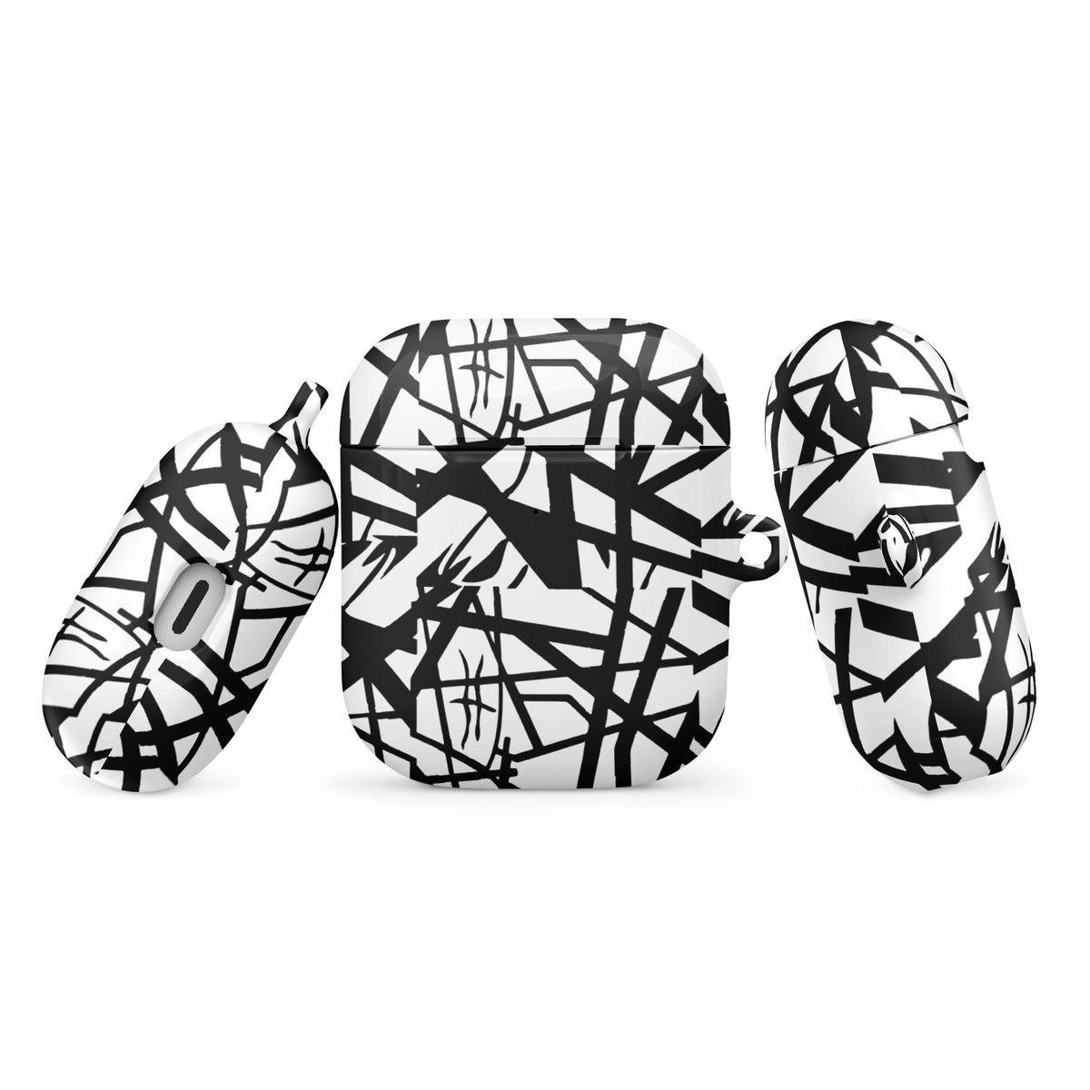 Retro 80s Black Yellow Distortion Glam Rock Case for AirPods® | Iron ...