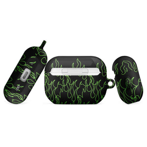 Lime Green Pinstripe AirPods® Case