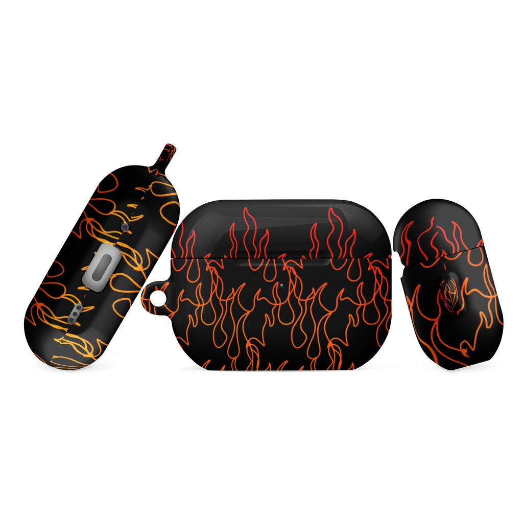 Classic Hot Rod Fire Flames Pinstripe Case for AirPods®