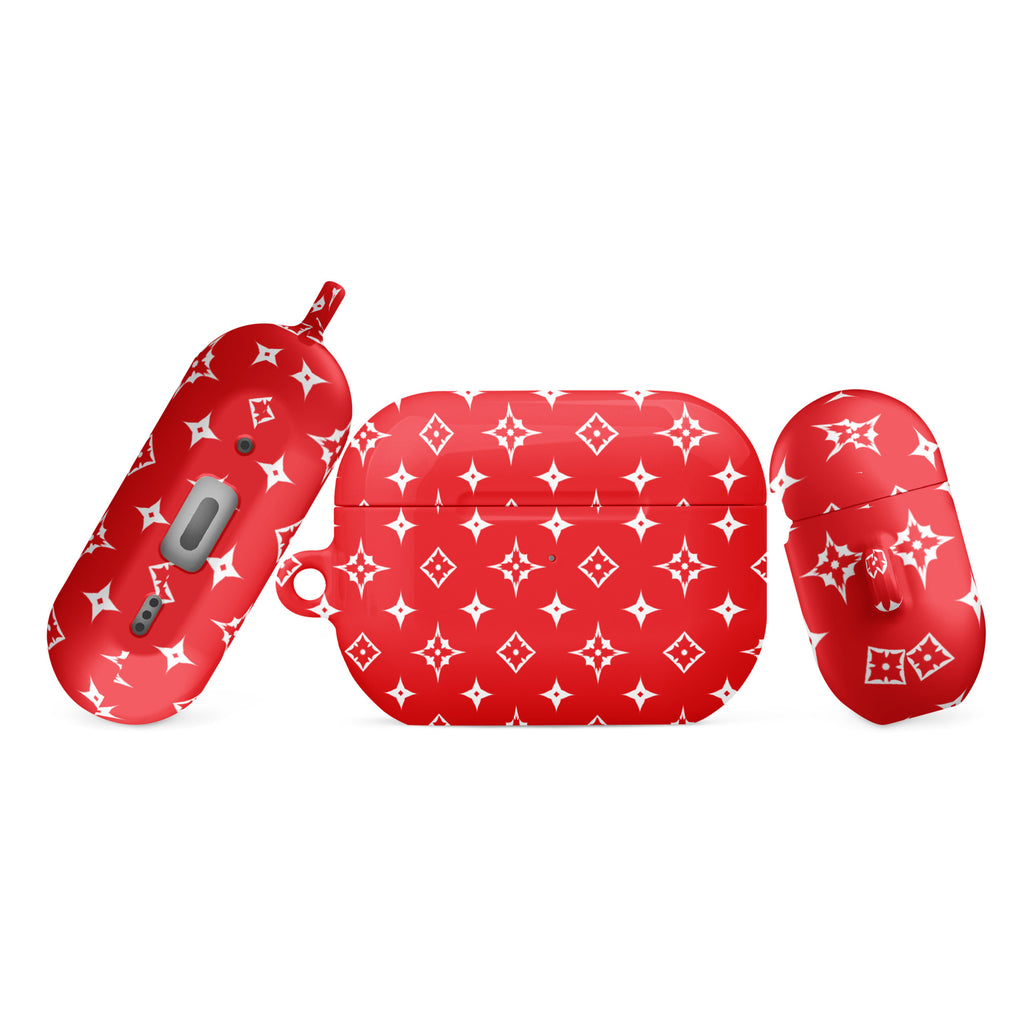 Red Luxury Brand Monogram Case for AirPods®