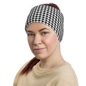 Houndstooth Plaid Pattern Headband Neck Gaiter