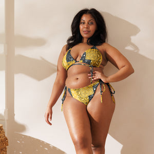 Yellow Paisley Patchwork Bikini